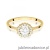 Pierścionek W0572 Biały Szafir 0,60ct żółte złoto