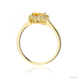 Pierścionek W0572 Cytryn 0,50ct żółte złoto
