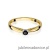 Pierścionek W045 Czarny Diament 0,12ct żółte złoto