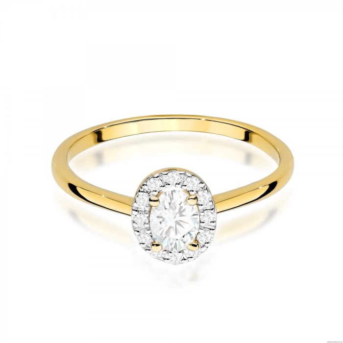 Pierścionek W0583 Diament 0,30ct żółte złoto