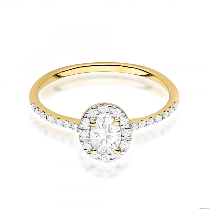 Pierścionek W0584 Diament 0,30ct żółte złoto