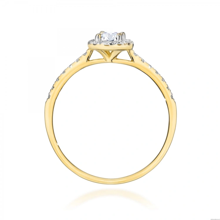 Pierścionek W0584 Diament 0,30ct żółte złoto