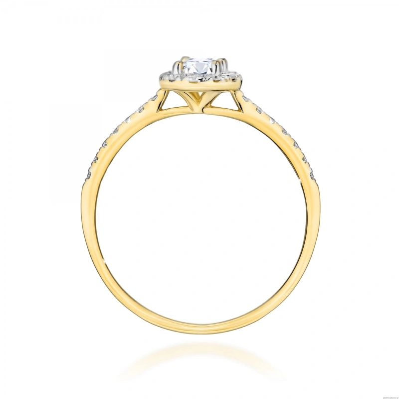 Pierścionek W0584 Diament 0,30ct żółte złoto