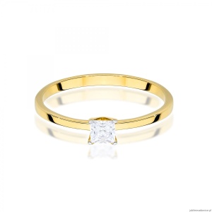 Pierścionek W0587 Diament 0,30ct żółte złoto