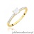 Pierścionek W0589 Diament 0,30ct żółte złoto