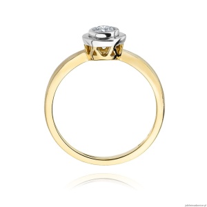 Pierścionek W294 Diament 0,25ct żółte złoto