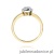 Pierścionek W294 Diament 0,25ct żółte złoto