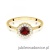 Pierścionek W0572 Granat 0,60ct żółte złoto