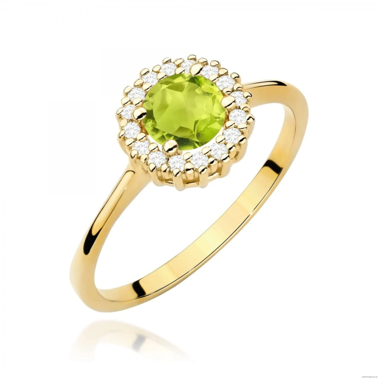 Pierścionek W0572 Oliwin 0,60ct żółte złoto