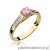 Pierścionek W016 Różowy Topaz 0,30ct żółte złoto