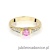 Pierścionek W016 Różowy Topaz 0,30ct żółte złoto