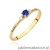 Pierścionek W0614 Szafir 0,15ct żółte złoto