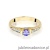 Pierścionek W016 Tanzanit 0,35ct żółte złoto