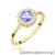 Pierścionek W0572 Tanzanit 0,50ct żółte złoto