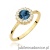 Pierścionek W0572 Topaz London Blue 0,50ct żółte złoto