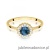 Pierścionek W0572 Topaz London Blue 0,50ct żółte złoto