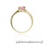 Pierścionek W039 Różowy Topaz 0,65ct żółte złoto