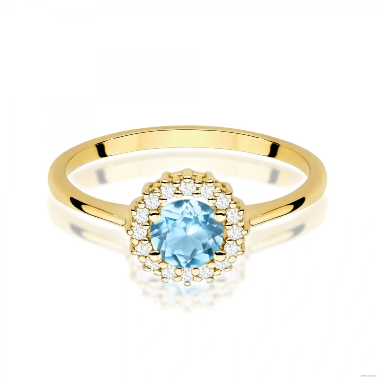 Pierścionek W0572 Topaz 0,50ct żółte złoto