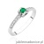 Pierścionek W0435 Szmaragd 0,15ct białe złoto