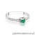 Pierścionek W0435 Szmaragd 0,15ct białe złoto