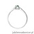 Pierścionek W0435 Szmaragd 0,15ct białe złoto