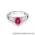 Pierścionek W005 Granat 0,50ct białe złoto