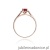 Pierścionek W005 Granat 0,50ct różowe złoto