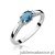 Pierścionek W006 Topaz London Blue 0,50ct białe złoto