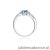 Pierścionek W006 Topaz London Blue 0,50ct białe złoto