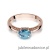 Pierścionek W006 Topaz London Blue 0,50ct różowe złoto
