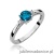 Pierścionek W010 Topaz London Blue 0,50ct białe złoto