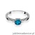 Pierścionek W010 Topaz London Blue 0,50ct białe złoto