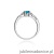 Pierścionek W010 Topaz London Blue 0,50ct białe złoto