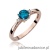 Pierścionek W010 Topaz London Blue 0,50ct różowe złoto