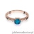 Pierścionek W010 Topaz London Blue 0,50ct różowe złoto