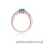 Pierścionek W010 Topaz London Blue 0,50ct różowe złoto