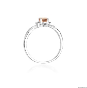 Pierścionek W019 Morganit 0,40ct białe złoto