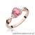 Pierścionek W019 Topaz Różowy 0,50ct różowe złoto