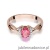 Pierścionek W019 Topaz Różowy 0,50ct różowe złoto
