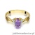 Pierścionek W019 Ametyst 0,40ct żółte złoto