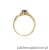 Pierścionek W019 Ametyst 0,40ct żółte złoto