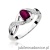 Pierścionek W028 Rodolit 0,50ct białe złoto