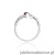 Pierścionek W028 Rodolit 0,50ct białe złoto