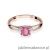 Pierścionek W039 Różowy Topaz 0,65ct różowe złoto