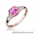 Pierścionek W040 Różowy Topaz 1,10ct różowe złoto