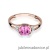Pierścionek W040 Różowy Topaz 1,10ct różowe złoto