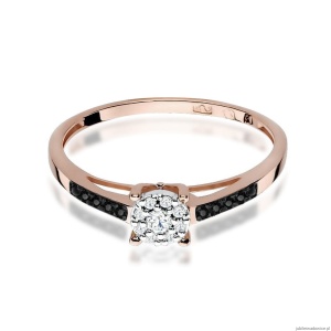 Pierścionek W055 Diament 0,08ct różowe złoto