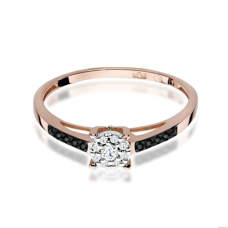 Pierścionek W055 Diament 0,08ct różowe złoto