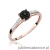Pierścionek W055 Czarny Diament 0,08ct różowe złoto