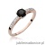 Pierścionek W066 Czarny Diament 0,50ct różowe złoto